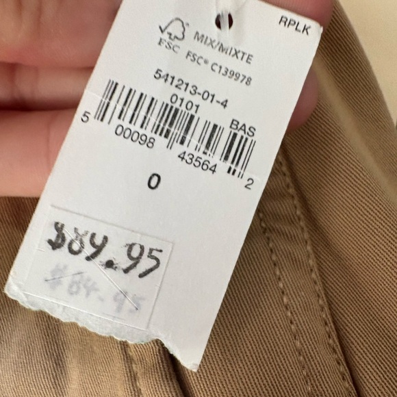 NWT Gap size 0, downtown khaki mid rise stretch cargo utility pants - Picture 3 of 7